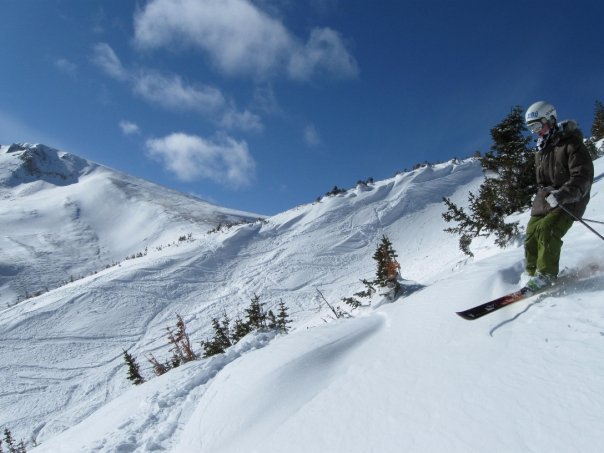 one-ski at Breck