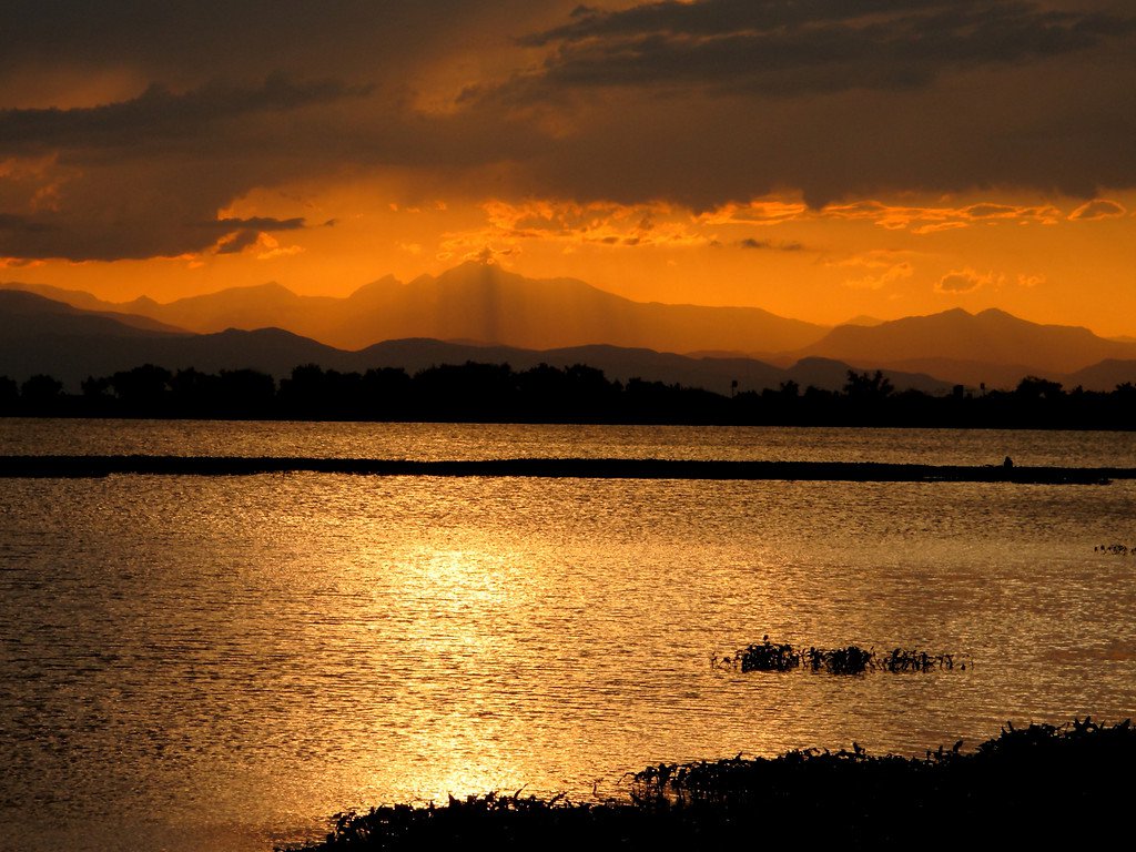 Sunset over Barr Lake