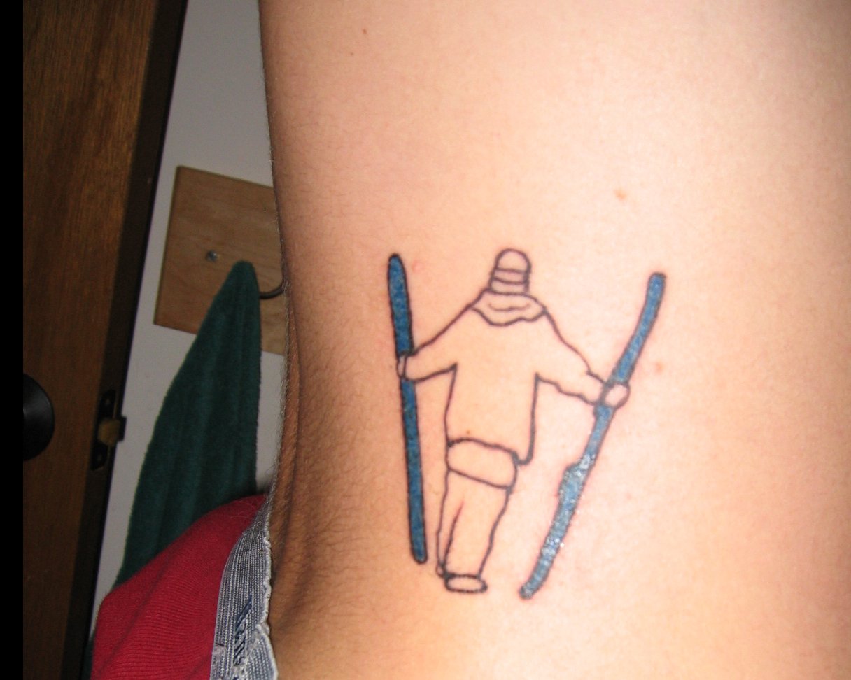 Татуировка лыжник