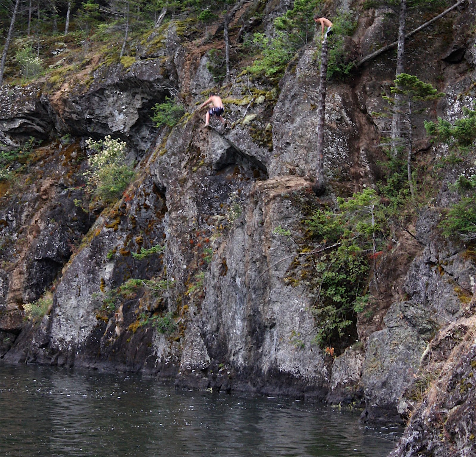 Cliff jumping