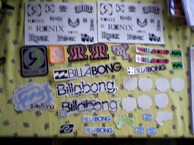 Billabong and Ronix Stickers