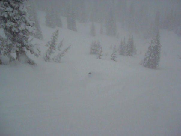 Deep pow at waterfall area