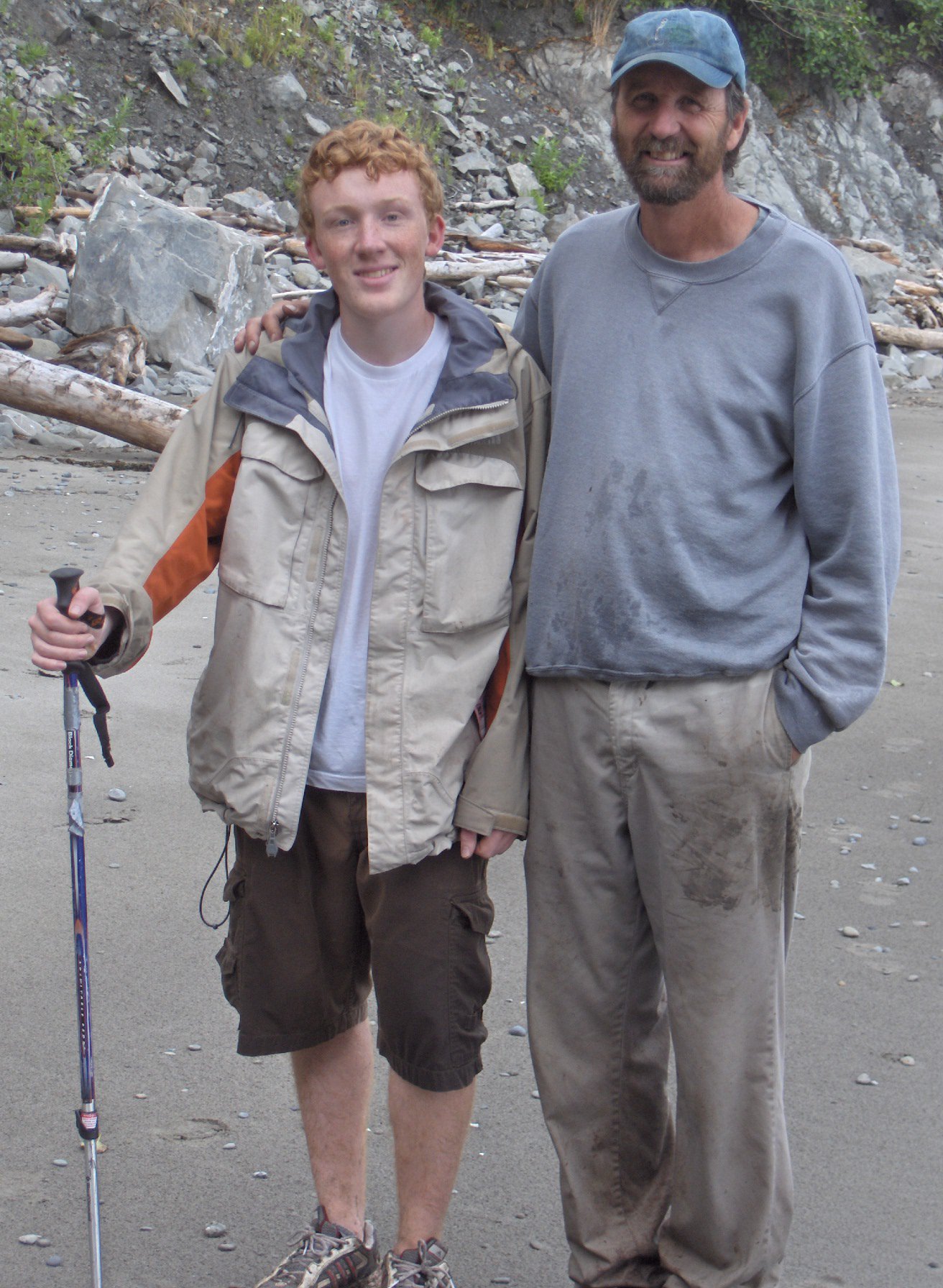 My dad and I on the Washington coast