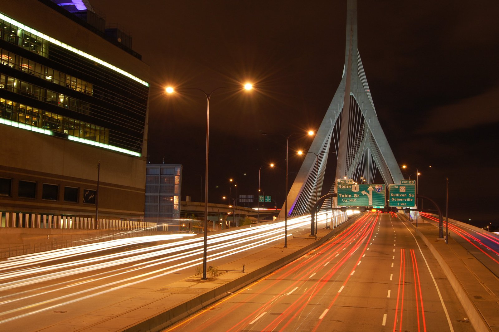 Boston at night