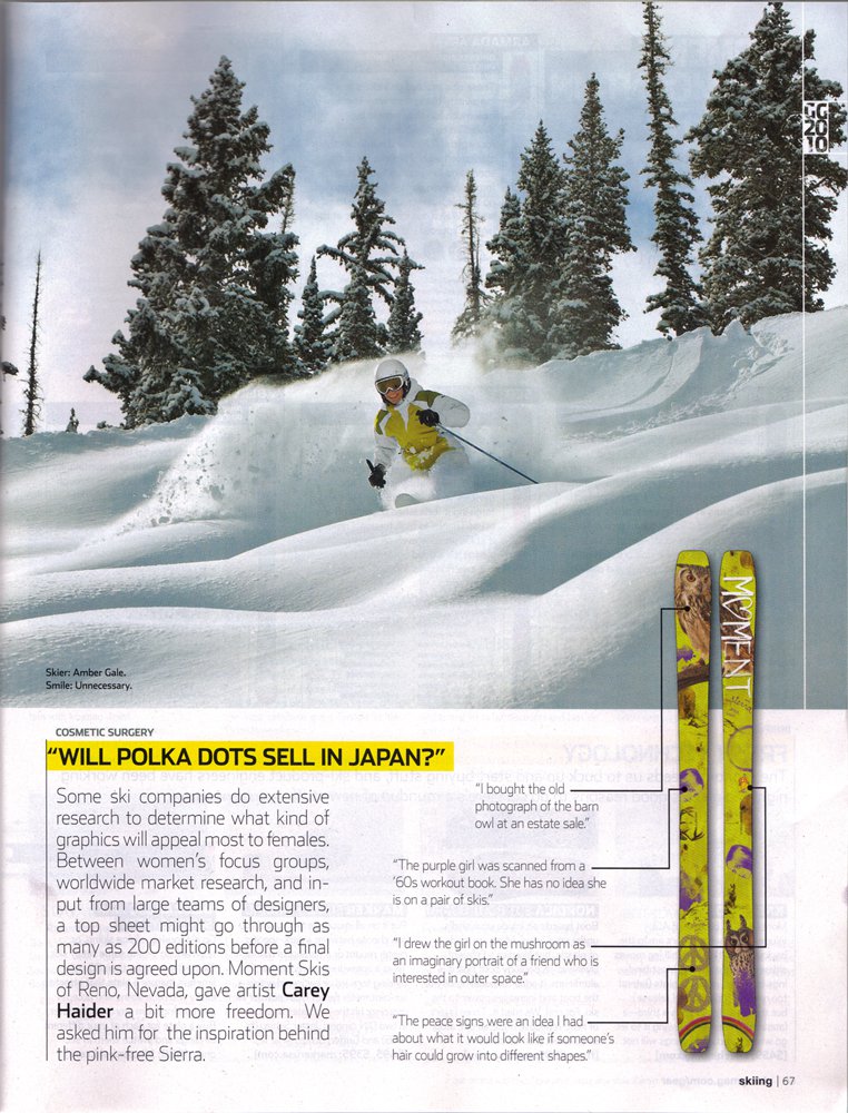 Moment Skis in skiing magazine