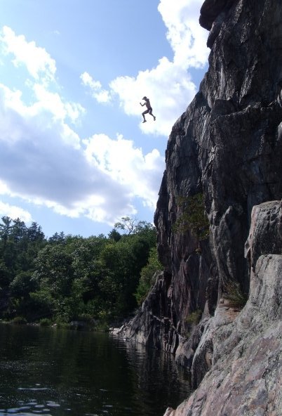 Cliff jumping