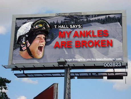 T Hall billboard