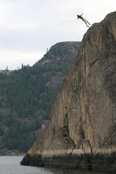 Backflip large cliff
