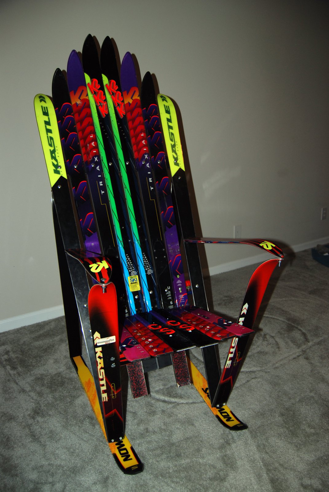 My almost finisihed ski chair.