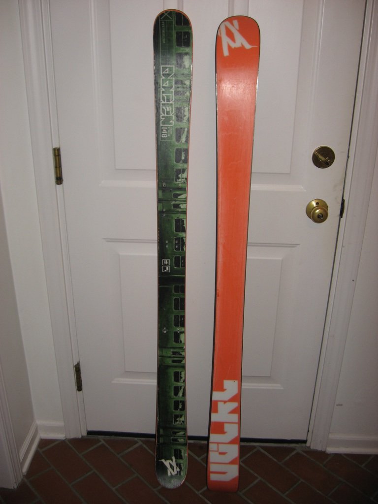 Front and Back of Volkl skis
