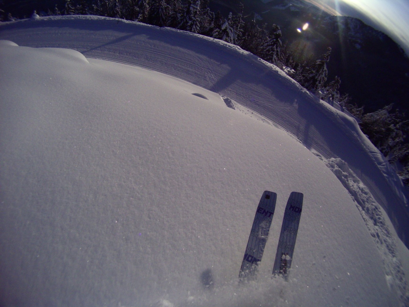 Pow, 3 days after last snowfall!!