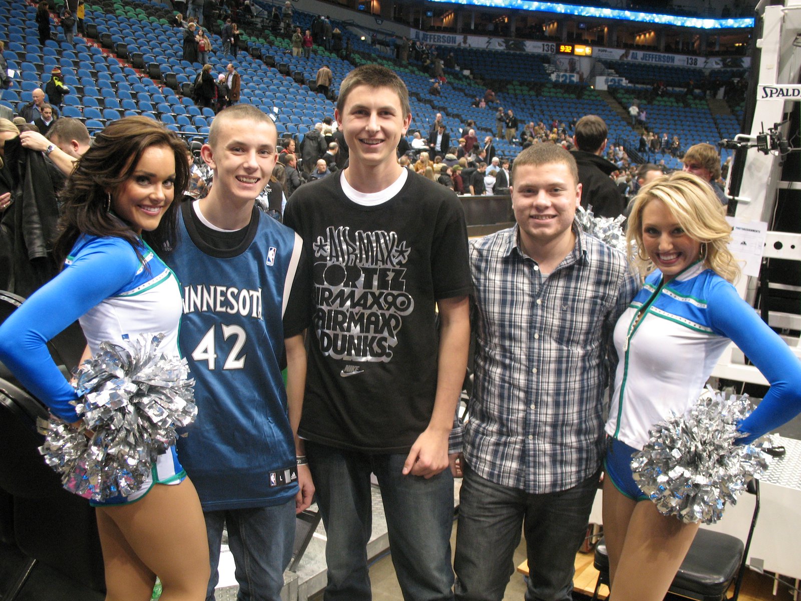 At the Timberwolves game