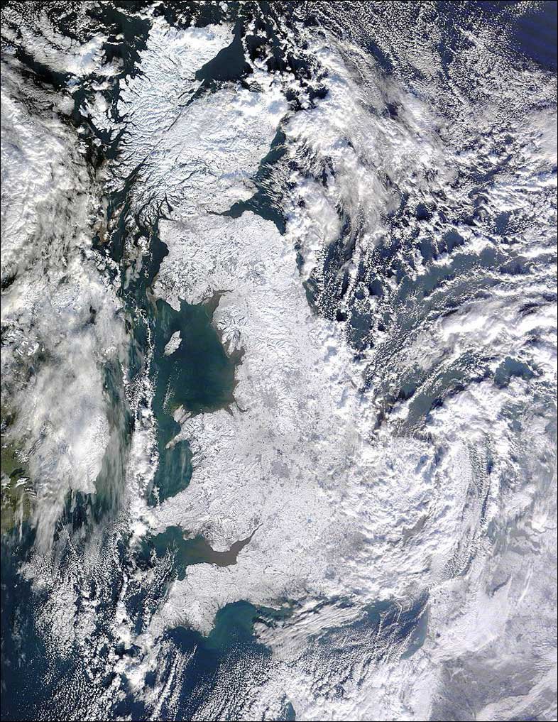 The UK in the snow