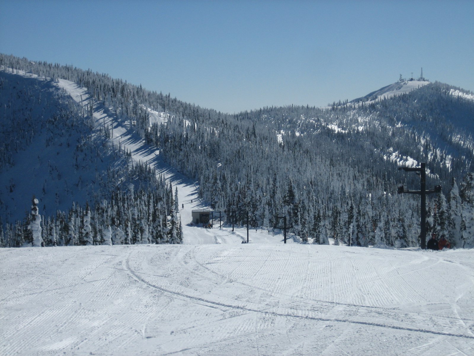 Looking Down at the Bottom of the Idyl-Our and Schweitzer Peak from Little Blue