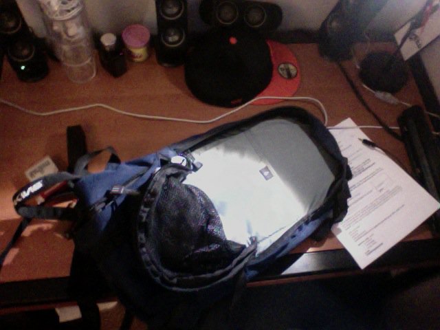 Inside of dakine backpack