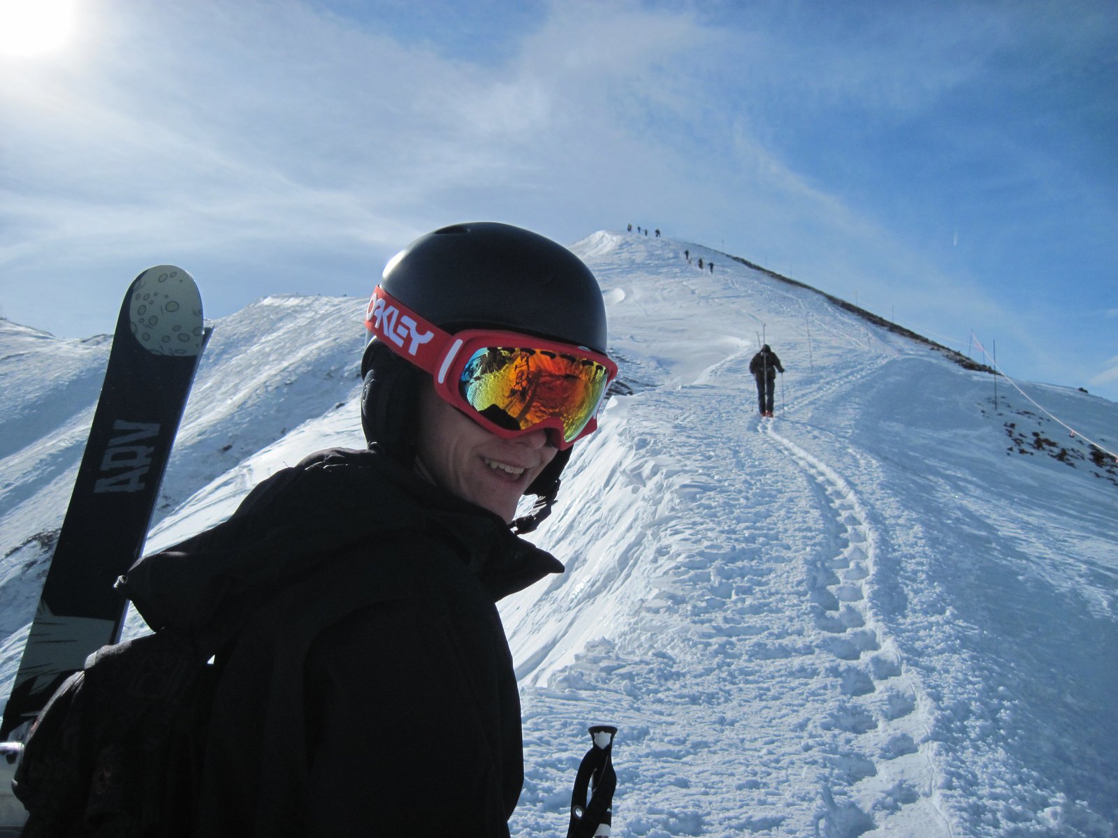 Skiing in aspen bowl