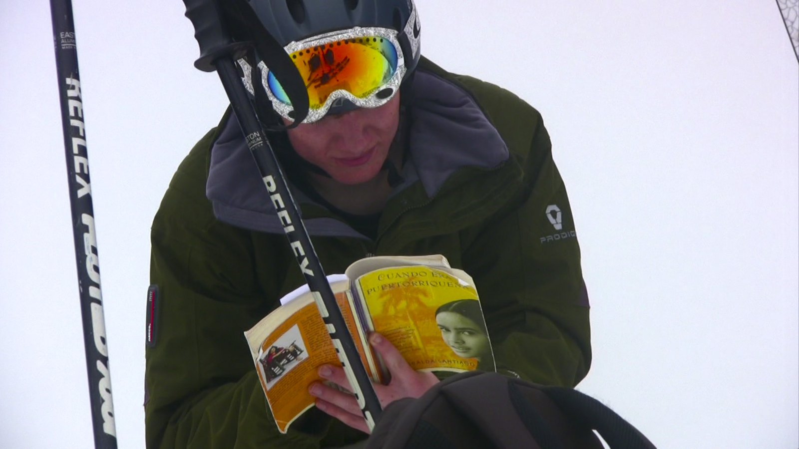 Reading a book at the summit