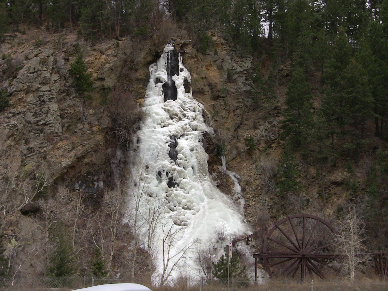 Frozen waterfall