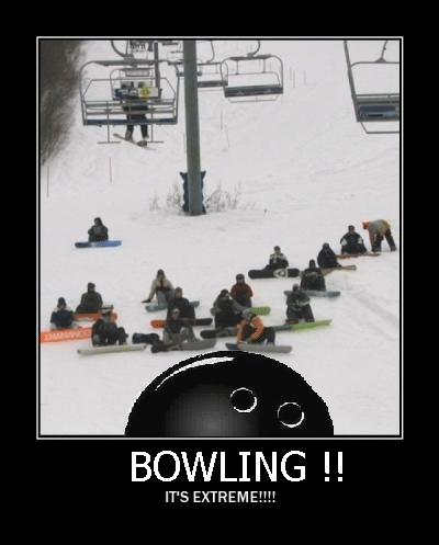 Bowling snowboarding