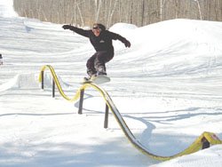 Crazy rail at my home mtn