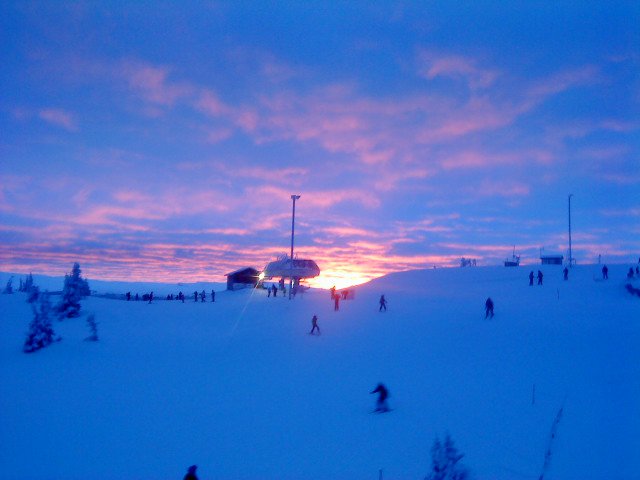 Skiing in kvitfjell norway