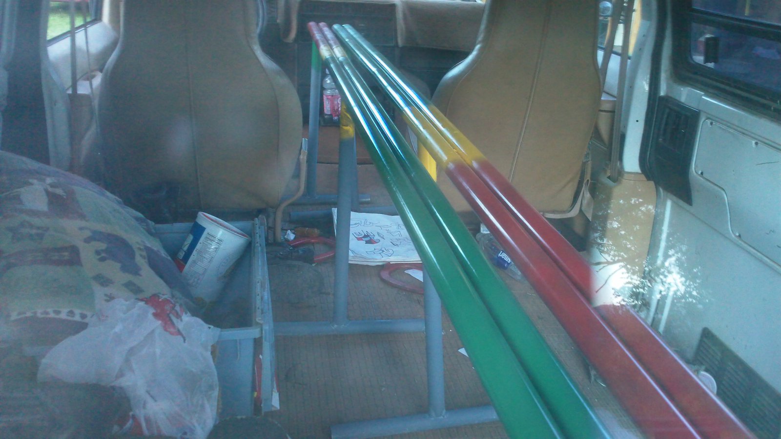 Portable 8' double barrel rasta rails