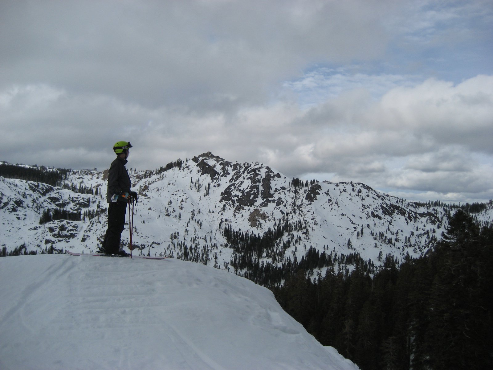 Pausing before Dropping in, Alpine Meadows