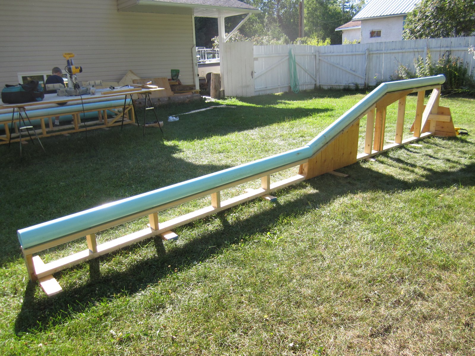 19 foot long double kink PVC rail