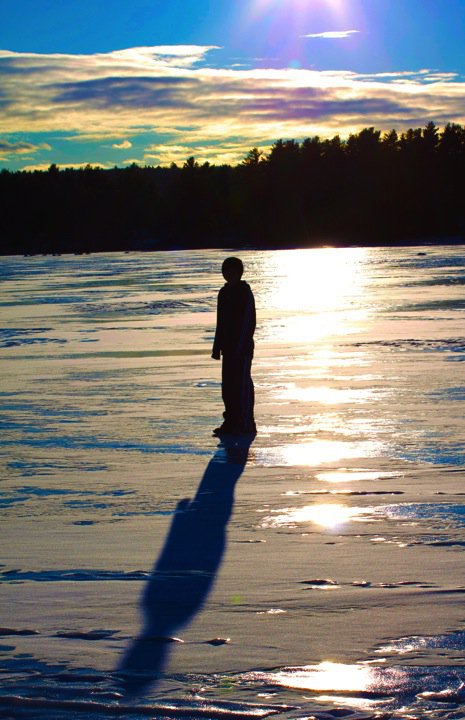 Standing on ice