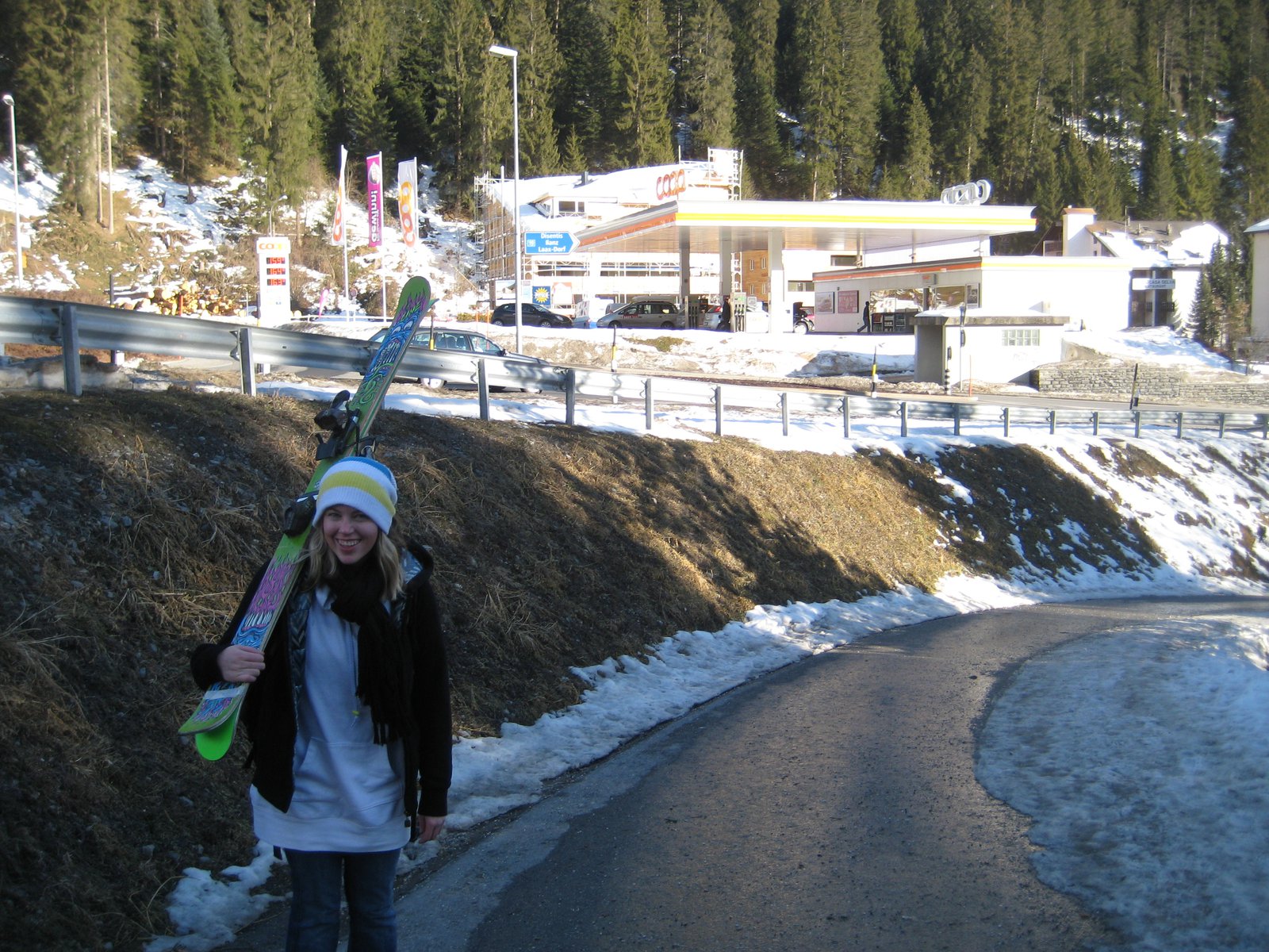 Outside the riders palace in laax, switzerland