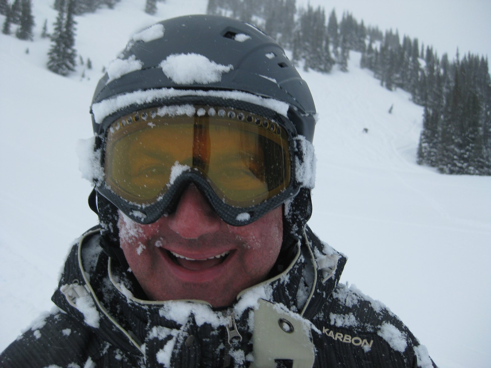 My Dad stoked on an epic pow day