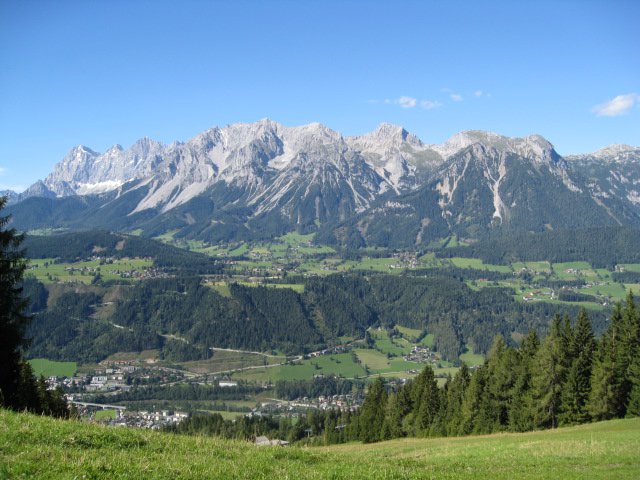 Town of Schladming under the Dachstein Glacier