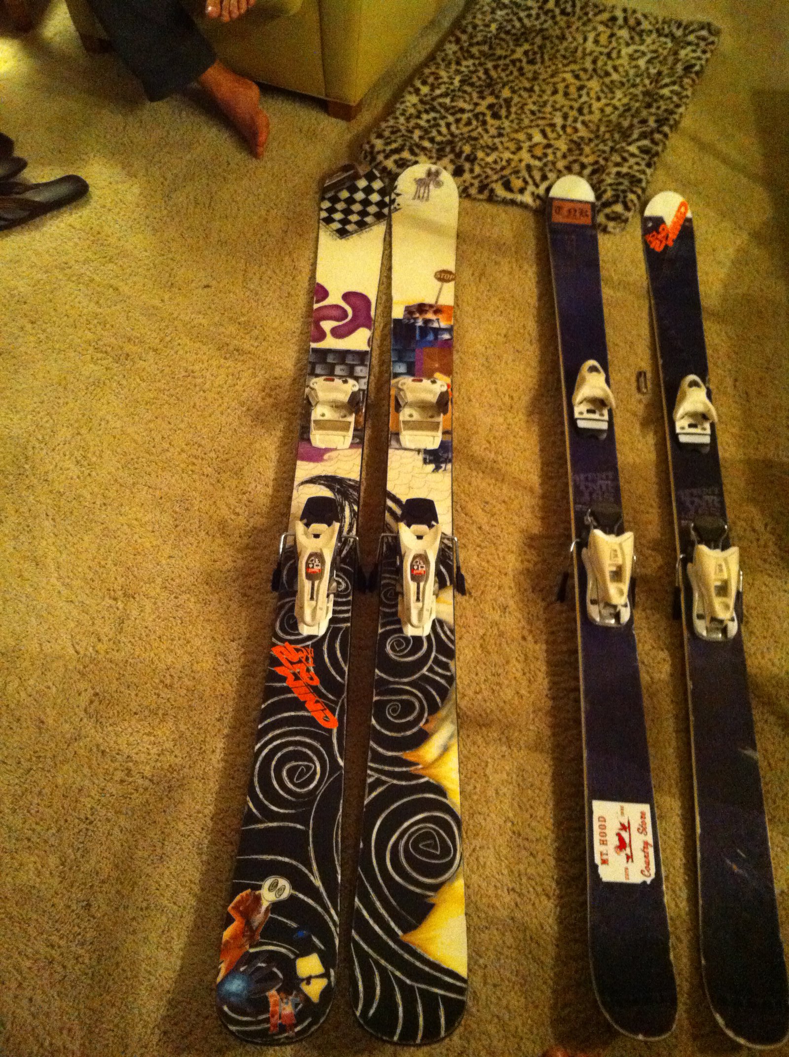 Top of me skis