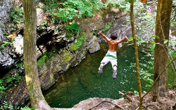 Cliff jumping