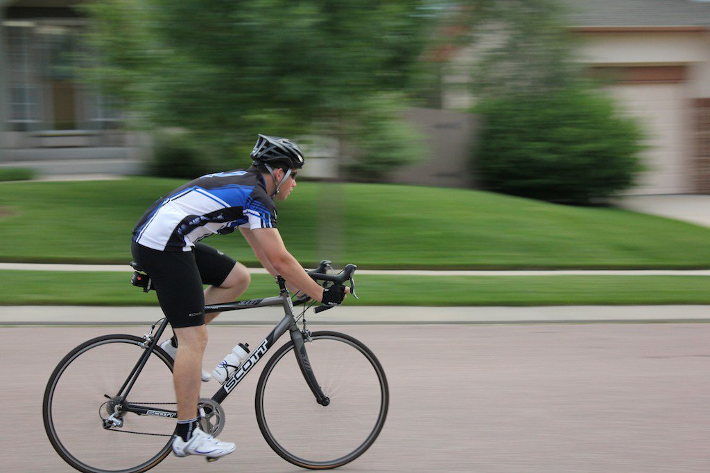 Cycling action shot