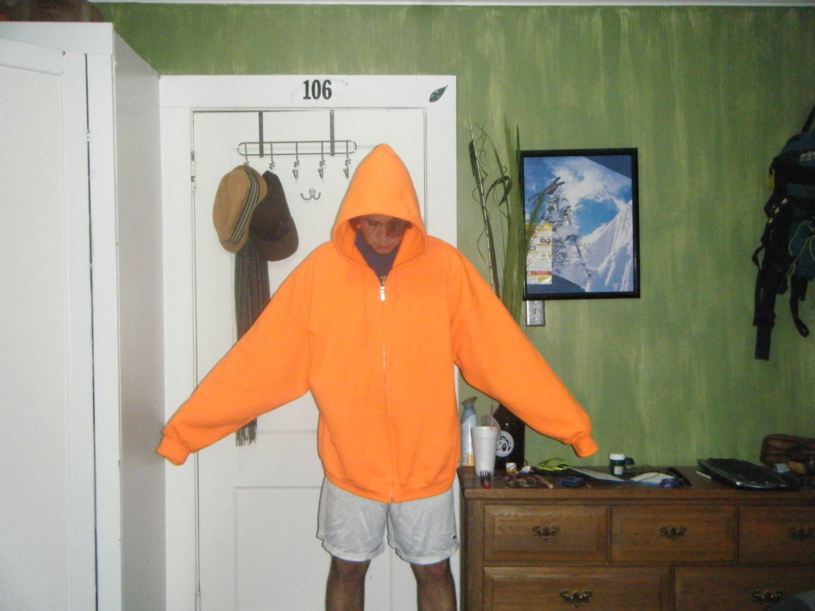 3XL blaze orange hoodie