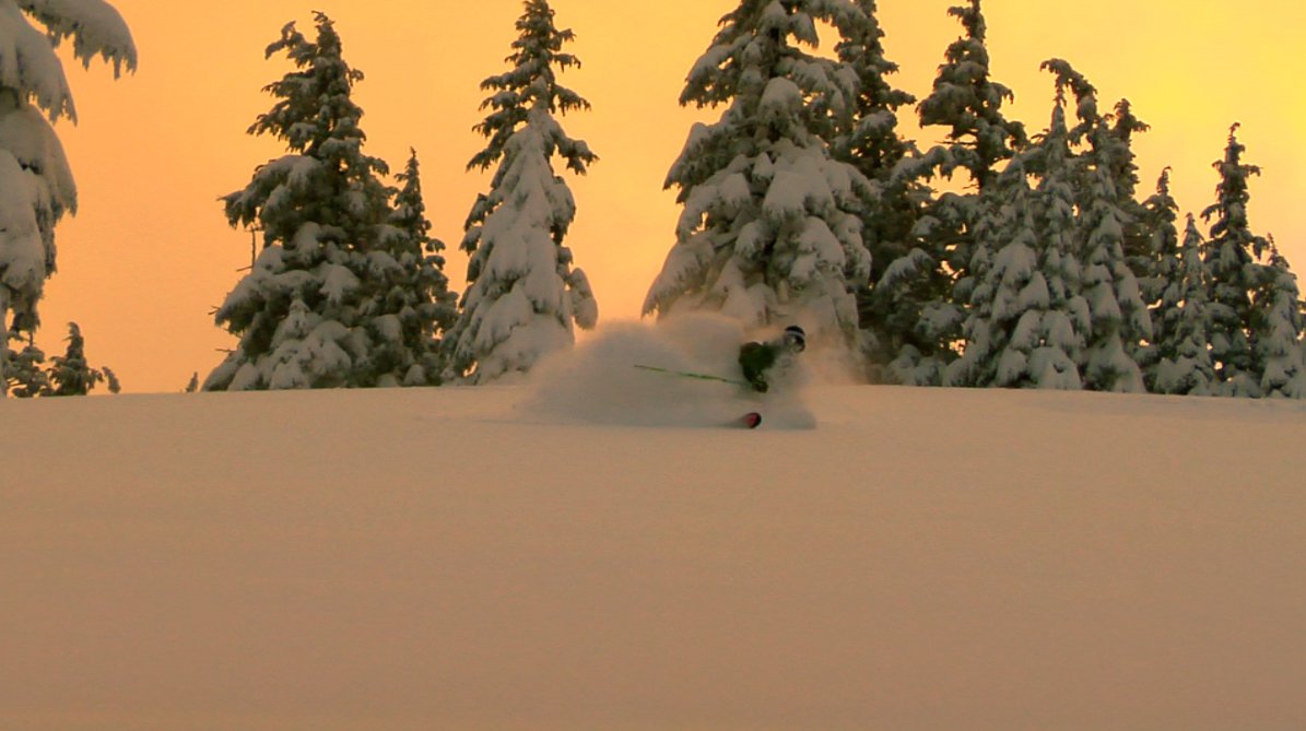 Some Sunset October Pow Turns