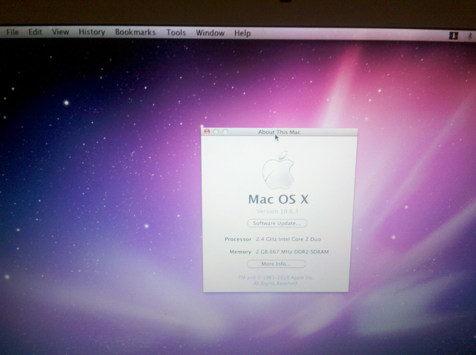 Macbook 2.4ghz 2gb