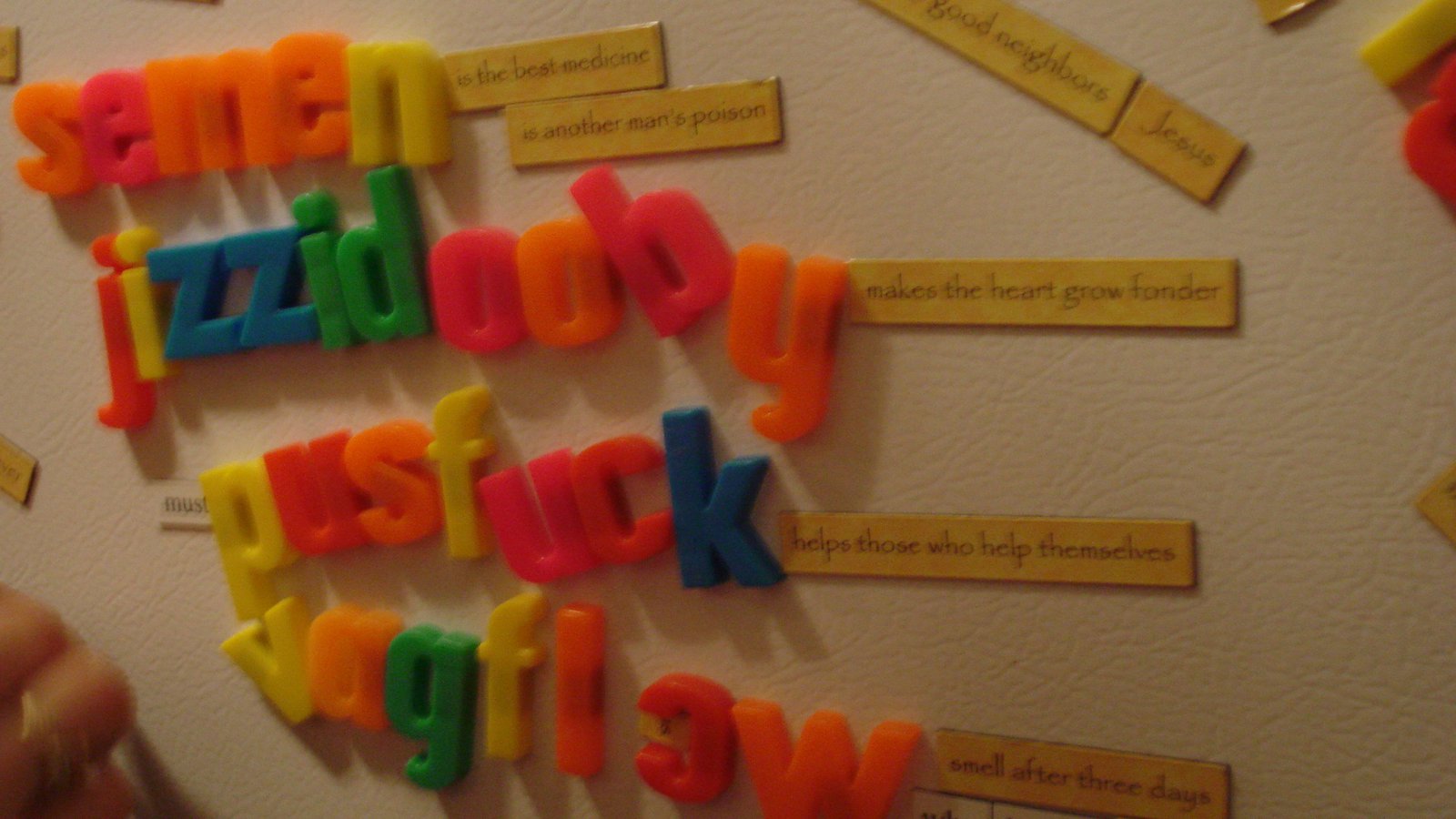 Sophisticated magnetic poetry