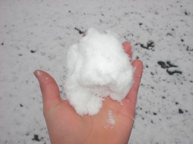 Hand full of snow