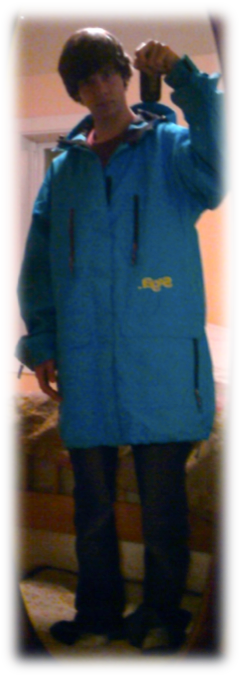 Saga jacket on me, XL 6'1
