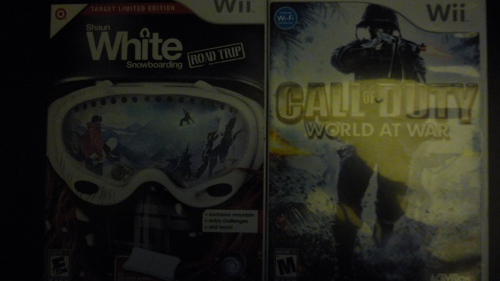 Shaun White Snowboarding and COD:WAW for Wii