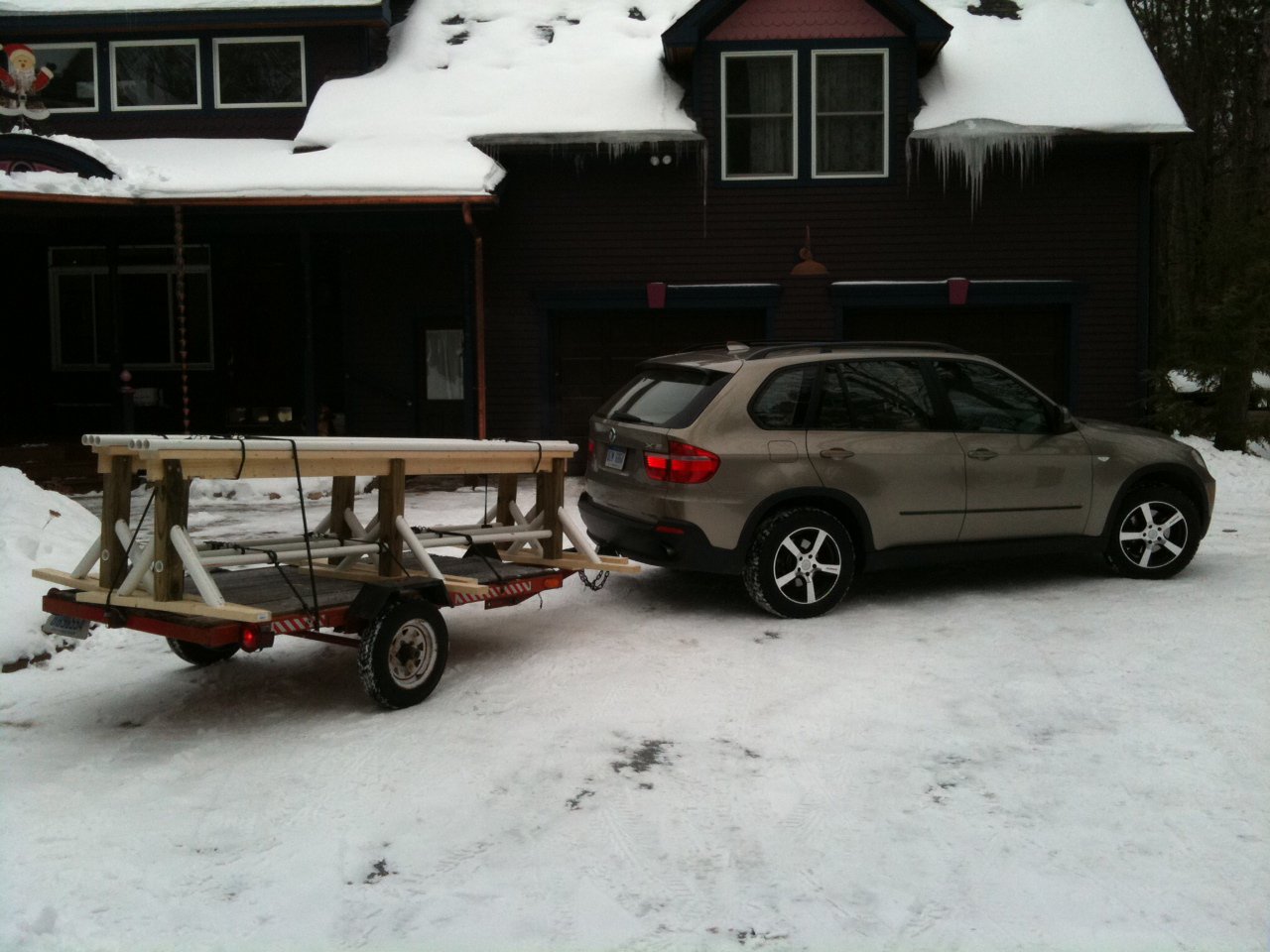 Rails attached to car