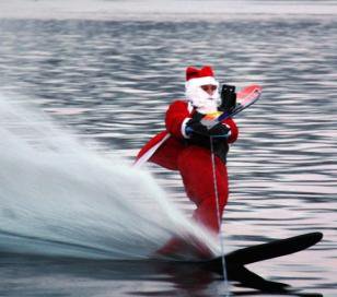 Santa on his way