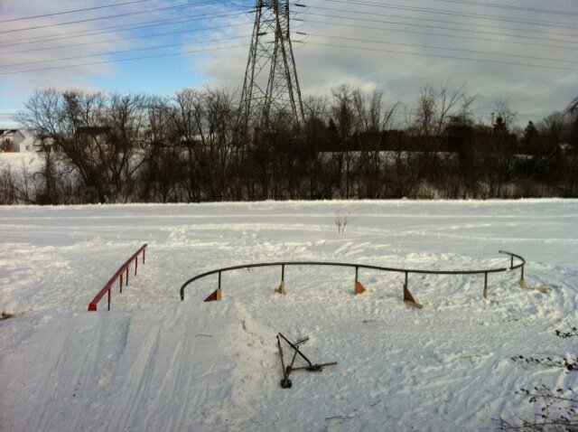 S-rail and flatbar backyard setup