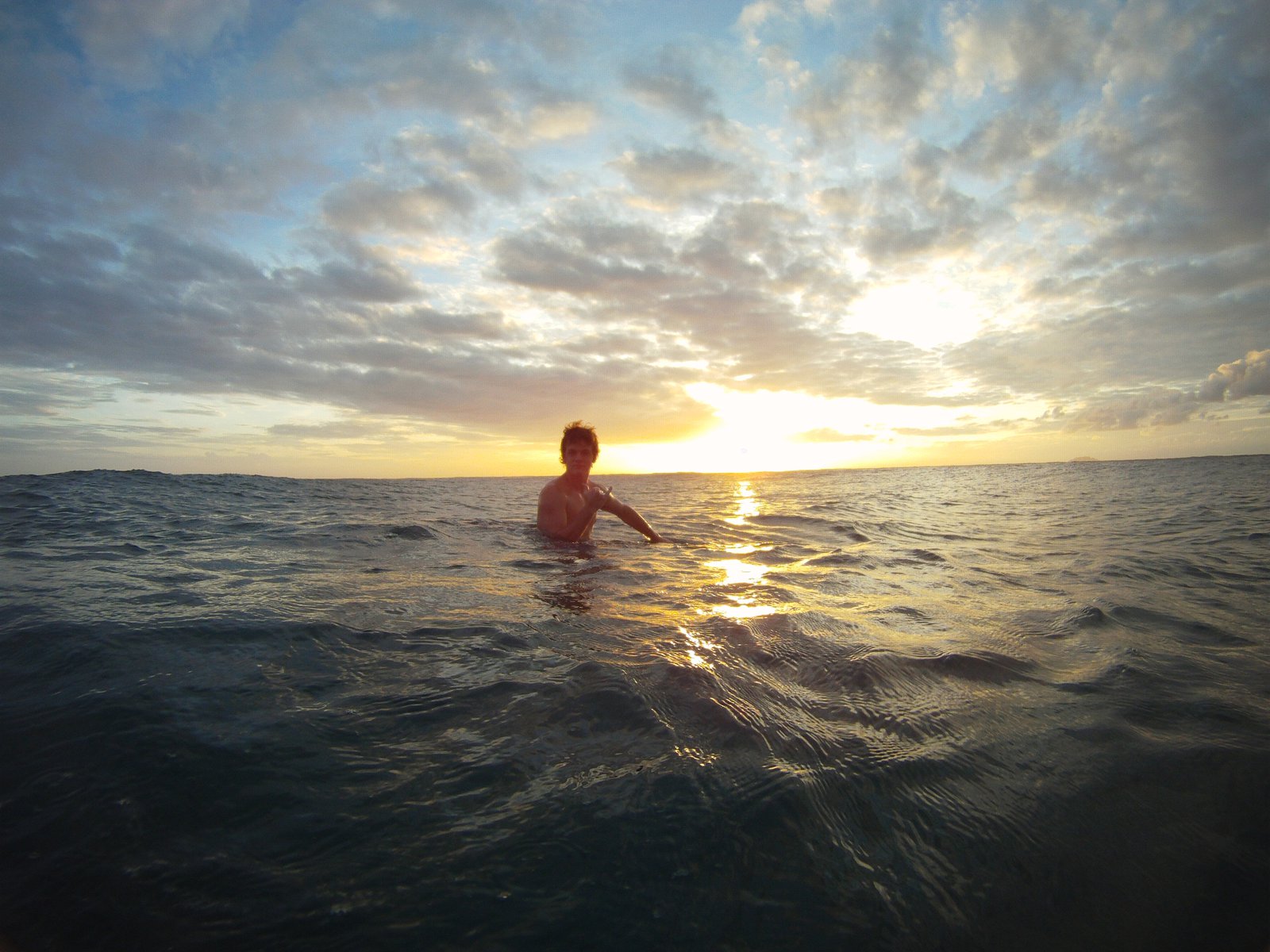 Sunset shaka in Puerto Rico