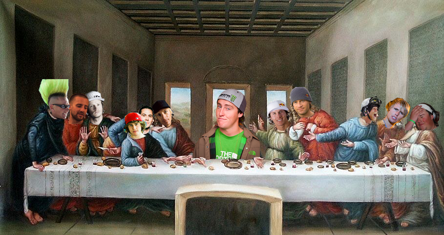 Last Supper Skiing Version