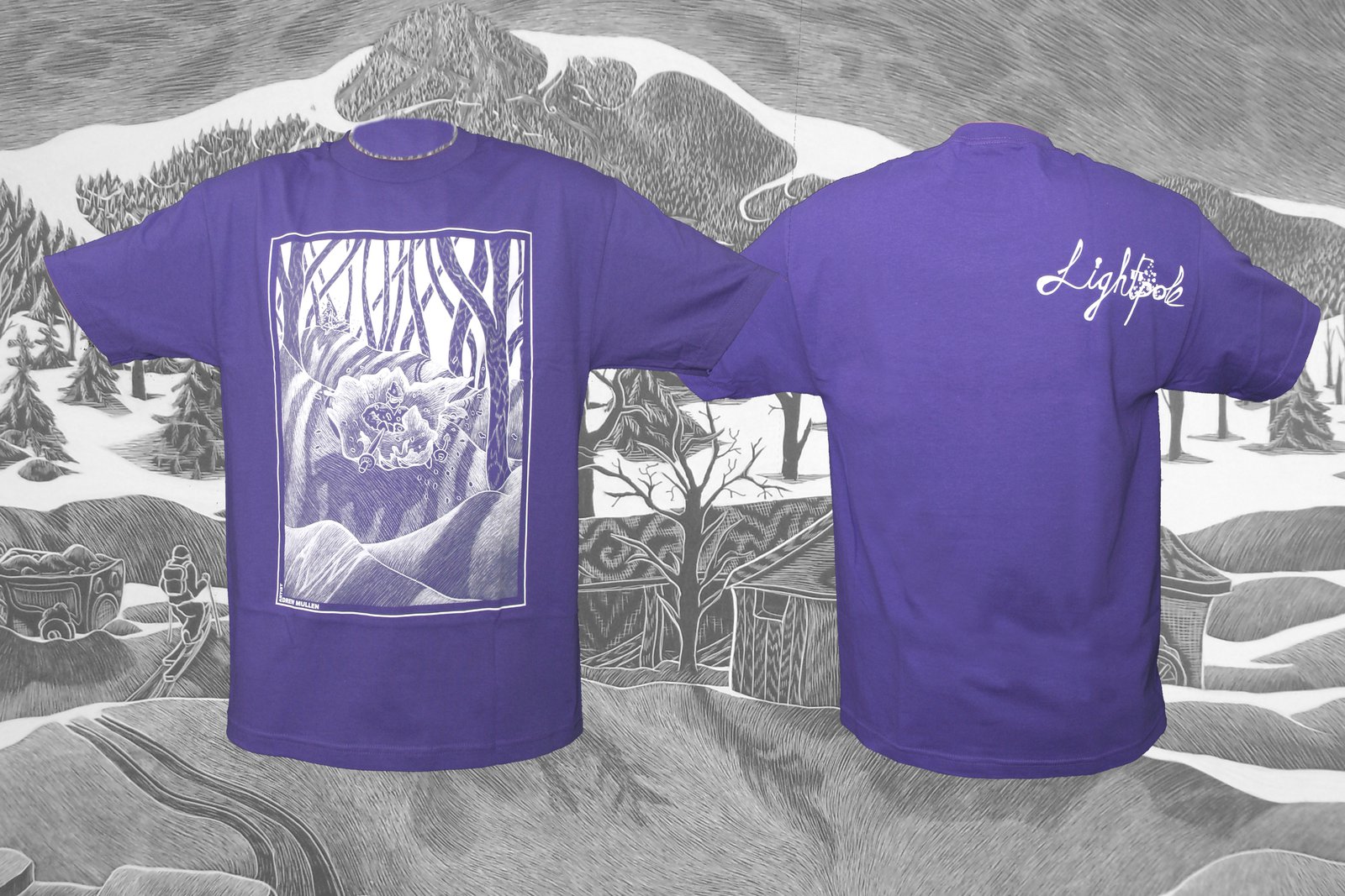 Powder Skier Tshirt Purple