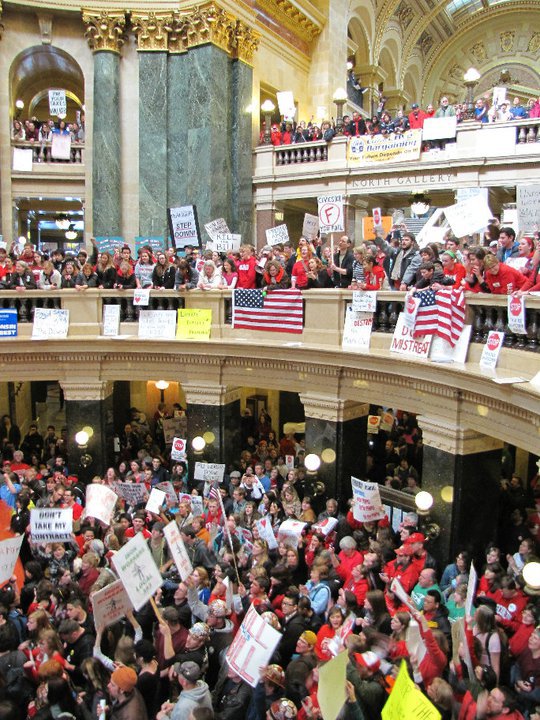 Protests at Wisconsin State Capital