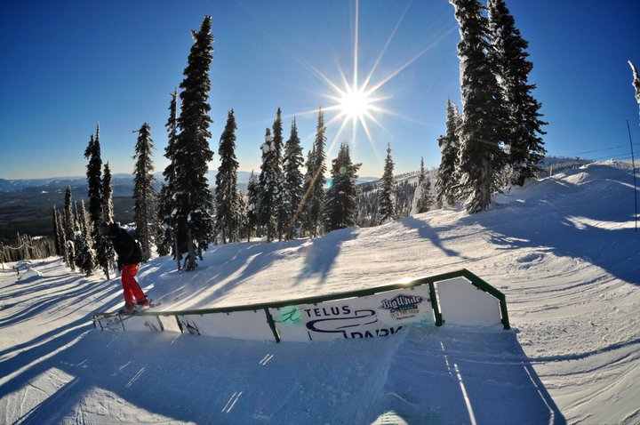 Spring skiing in the winter